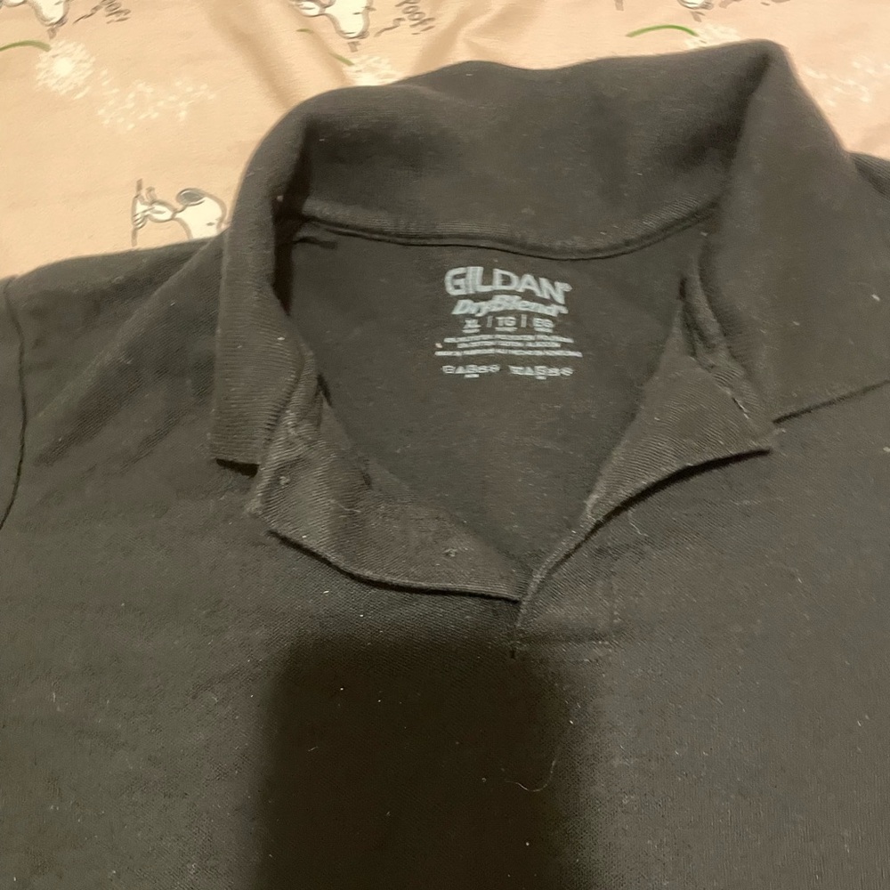 Gildan Black Polo Shirt Classic Cotton Blend